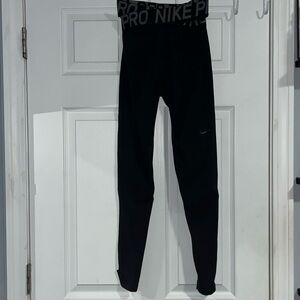 Nike Pro Women's Pro Mid-Rise Mesh-Paneled Leggings Small Black